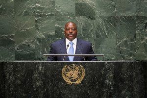 The DRC’s President Joseph Kabila during an address to the UN General Assembly in New York. Photo courtesy MONUSCO/Flickr